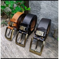 Men's Genuine Leather Belt/ Men's Leather Belt/ Genuine Leather Buckle Leather Belt