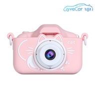 กล้องเลนส์คู่การ์ตูนน่ารักสำหรับเด็ก HD 20MP กล้องถ่ายรูปหน้าจอ IPS 2.0นิ้วพร้อมสายคล้องของเล่นเพื่อ