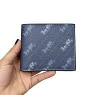 Slim Men Coach C4332 Short Wallet Blue Pony logo