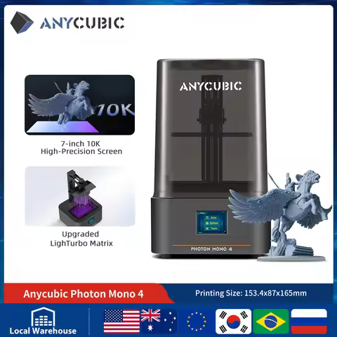 PRESALE ANYCUBIC Photon Mono 4 AE 3D Printer 7 Inch 10K high-definition screen High Speed UV Resin P