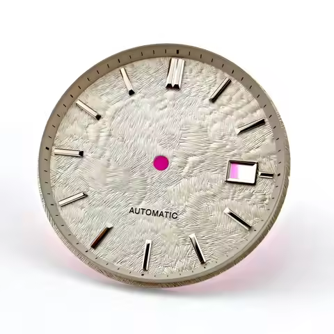 33.5mm No logo Warm Pink Patterned Watch Dial for Seiko Grand Heritage Sakura-Kakushi SBGH368 NH35/3