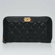 香奈兒菱格紋拉鍊2way長夾