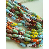 Oval leaf beads, indonesian/ beads, jombang beads