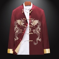 Traditional Tang Suit - Chinese-Style Long Sleeve Jacket for Males | Perfect Birthday Gift for Dads 