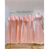 Áo dài 4 tà vải tơ Organza cao cấp tay cánh tiên cách điệu xinh - Áo Dài Đan Linh