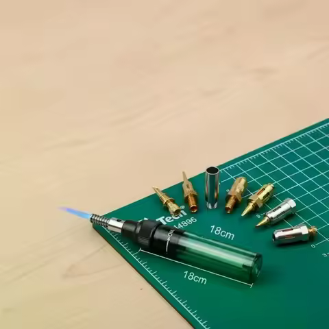 1300 Celsius Gas Soldering Iron Cordless Torch Adjustable Tip for Car Wiring and Cable Repair