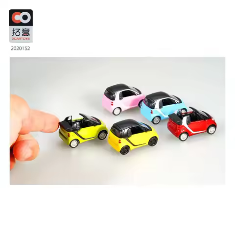 XCARTOYS 1/64 Xcartoys Miniature Mercedes Smart Red, Black, Yellow, Green and Blue Alloy Car Model A