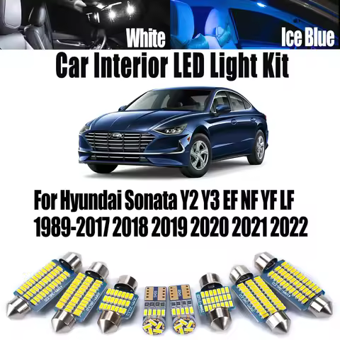 For Hyundai Sonata Y2 Y3 EF NF YF LF 1989-2021 2022 Door Number Plate Bulbs Canbus LED Interior Read