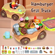 [hero] Cooking Toy Suitcase Burger Car Stove & Grill - Kitchen Car Burger