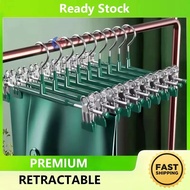 1pc Hangers Pant Skirt Plastic Metal Clips Clothes Trousers Hanger Seluar Hanger Bra Strong Double L