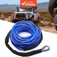 15m Synthetic Winch Rope With Sheath For ATV UTV 4x4