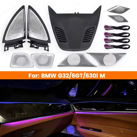 For BMW G32 New 6GT 630i Car Midrange Tweeter HiFi Music Stereo Horn Decorate Refit LED 11 Colors Am