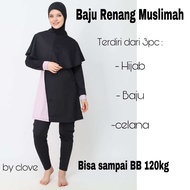 Baju Renang Muslimah Dewasa Syari Jumbo Warna Lilac