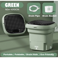 READY STOCK - MINI FOLDING WASHER Portable Washing Travel Laundry Mesin Basuh Cuci Baju Baby Socks B
