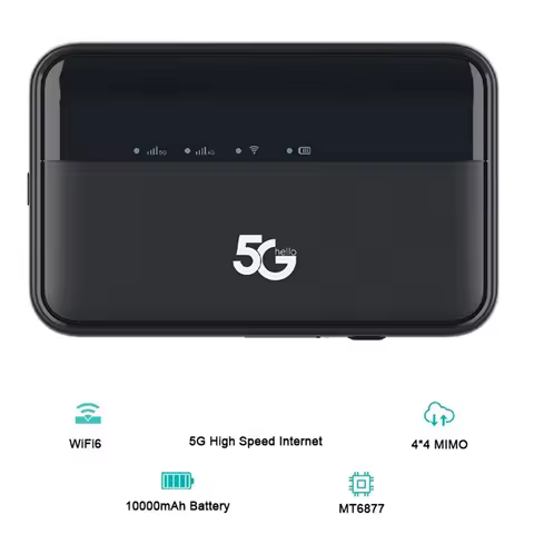 Mobile WiFi Router5G Router Unlocked Mifi Modem Mobile Hotspot WiFi Router with SIM Card
