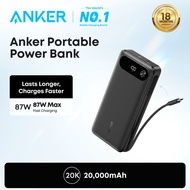 [Hot] ANKER Laptop Power Bank, 20,000mAh Portable Charger with Built-in USB-C Cable, 87W Max Fast Ch