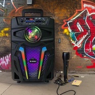 N E W Speaker Bluetooth Karaoke Black Spider 15600 Qs-4813 Super Bass