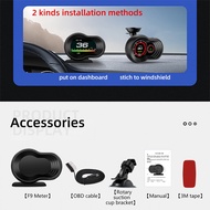 F9 OBD For HUD Smart Gauge Car Head Up Display LED Gauge Speedometer Tachometer With Alarm Function 
