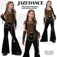 Trendy Cool Catwalk Show Jazz Dance Girls Costume Cool Flared Pants Dune Wasteland Style Children's 