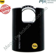 Yale Y121 50 132 Outdoor Black Plastic Cover Brass Padlock Boron 50mm