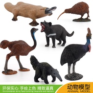 Simulation Wild Animal Model 6-Piece Anteater Emu Platypus Big Kiwi Bird Flying Beast Garage Kits Ornaments SAYUE