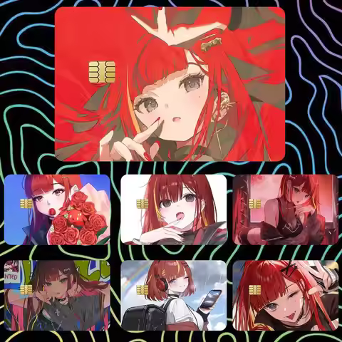 Akane Lize VTuber StelLive Singer Sticker Film Tape Skin for Credit Card Debit Card Waterproof Stick