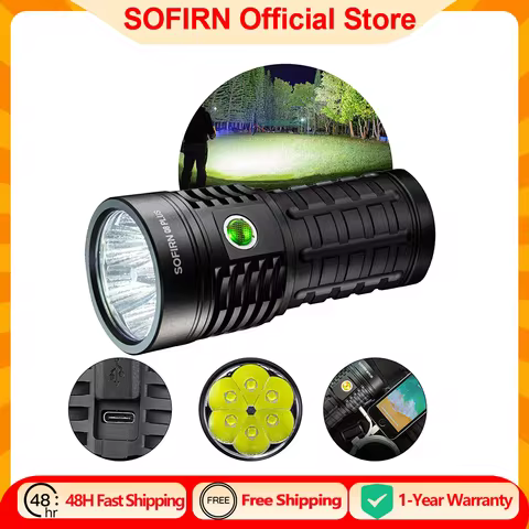 Sofirn Q8 Plus Super Powerful LED Flashlight 16000lm USB C Rechargeable 21700 Anduril 2.0 Torch XHP5