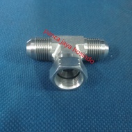 ADAFTOR TEE DOUBLE NIPPLE NEPEL 1/4 MJ X 1/4 NJ X 1/4 MJ