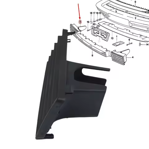 Front Right Bumper Flap For BMW For E32 For 730i For 730iL For 735i For 735iL 51111974442 Black Rubb