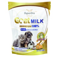 Goat​ Milk​ SuperGro​ นมแพะผงสำหรับลูกสุนัข​ แมว​ และสัตว์ฟันแทะ​ ขนาด200กรัม