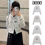 Aeae Floral Print Hooded Zipper Jacket Women's Casual Hat Sweater Autumn Winter New Style Comfortabl