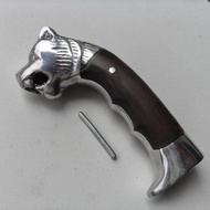 Terlaris Baru murah Aksesoris duralium pegangan gagang golok alumunium motif ukir macan murah akseso