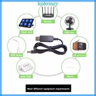 KOK USB to DC Power Cable USB to 8PCS DC Jack Charging Cable Power Cord Plug Connect
