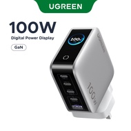 UGREEN 100W GaN 5 Ports Fast Charger TFT Display Screen Charger USB-C*4 + USB-A*1 Compatible with iP