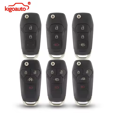 kigoauto Flip Remote Key Shell 2/3/4 Button HU101 Uncut for Ford Transit Ranger Ecosport Explorer Fu