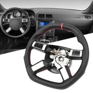 Leather Steering Wheel  Perforated RaceInspired DType with Finger for Enhanced Grip