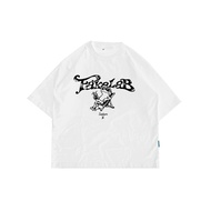 Fakelab Boxy Sun Chill White Tshirt White Ts/ T-Shirt/