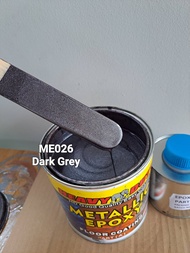 ME026 DARK GREY ( Metallic Epoxy Paint ) 1L METALLIC EPOXY FLOOR PAINT [ HEAVY DUTY ] PROTECTIVE &amp; COATING Tiles &amp; Floor Paint / WP