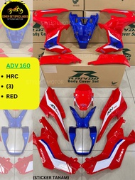 RAPIDO Cover Set HONDA Adv Adv160 Hrc (3) Red Body Cover Coverset Sticker Tanam Stripe Tanam