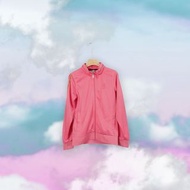 福利品 二手 死亡芭比粉 洋基刺繡 拼接長頸鹿印花 連帽 外套 【明太子】H108
