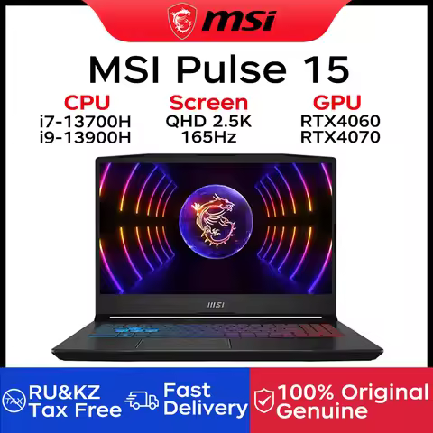 MSI Pulse 15 Gaming Laptop 15.6 Inch QHD 2.5K 165Hz IPS Screen Notebook i7-13700H 16GB 1TB RTX4060 G