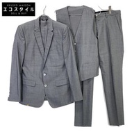 Dolce & Gabbana 灰色 MARTINI 羊毛三件式西裝，48 碼（二手）