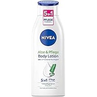 Nivea Aloe &amp; Care Body Lotion (400 ml) - Care for Dry Skin with Deep Care Serum and Aloe Vera - 3 in 1 Formula: 48 Hour Care - Suppleness and Naturally Beautiful Skin