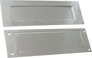 Stainless Steel Door Mail Slot (Front & Rear Pieces), Letter Box Plate Compatible with Any Door Type