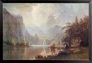 buyartforless FRAMED In The Mountains 1867 by Albert Bierstadt 36x24 Landscape Museum Art Print Post