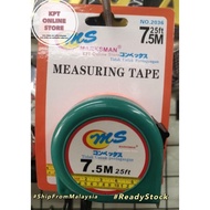 MEASURING TAPE MS 7.5M 25FT / MS TAPE /TALI TAPE / 拉尺 /  Pita Pengukur / Tap Ukur / 卷尺 / 尺带