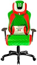 Gamer FC, Mexico Gaming Chair, Ergonomic, Computer Desk Chair, Adjustable, Reclining, Gamer Chair, Premium Synthetic Leather, Azteca, Green and red