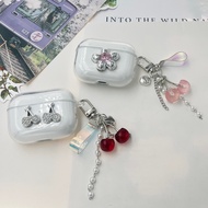 Cherry Pendant case For QCY Crossky C30/C30S T20 HT03 HT07 T17 T8/T8s/T8pro Case Silicone earphone C