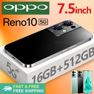 【รับประกัน1ปี】2023ใหม่ของแท้ OPP0 Reno10 5G 7.5นิ้ว โทรศัพท์มือถือ รองรับ2ซิม Smartphone 4G/5G โทรศัพท์สมา แรม16GB รอม512GB โทรศัพท์ Android12.0 โทรศัพท์ถูกๆ Mobile phone ส่งฟรี โทรสับราคาถูก โทรศัพท์สำห รับเล่นเกม มือถือราคาถูกๆ  Reno10 Pro 5G มือถือ
