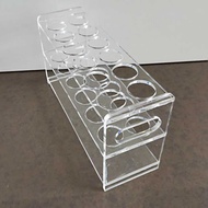 Household essentials Plastic Organic Glass Colorimetric Tube Rack Single ouble Row 6 Holes, 12 24 H